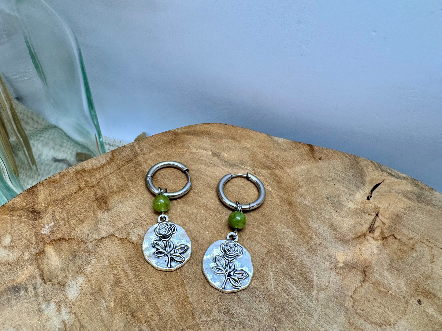 créoles uniques en acier inoxydable – Inspirations célestes & talismans Bijoux mystiques