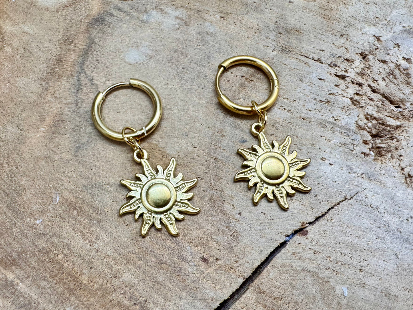 créoles uniques en acier inoxydable – Inspirations célestes & talismans Bijoux mystiques