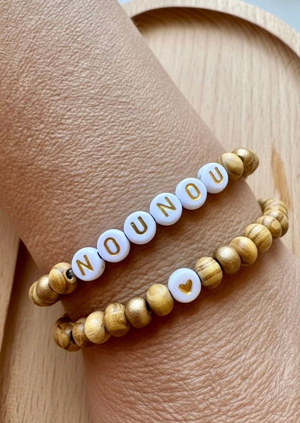 Bracelet à message, cadeau pour nounou, remerciements Nounou