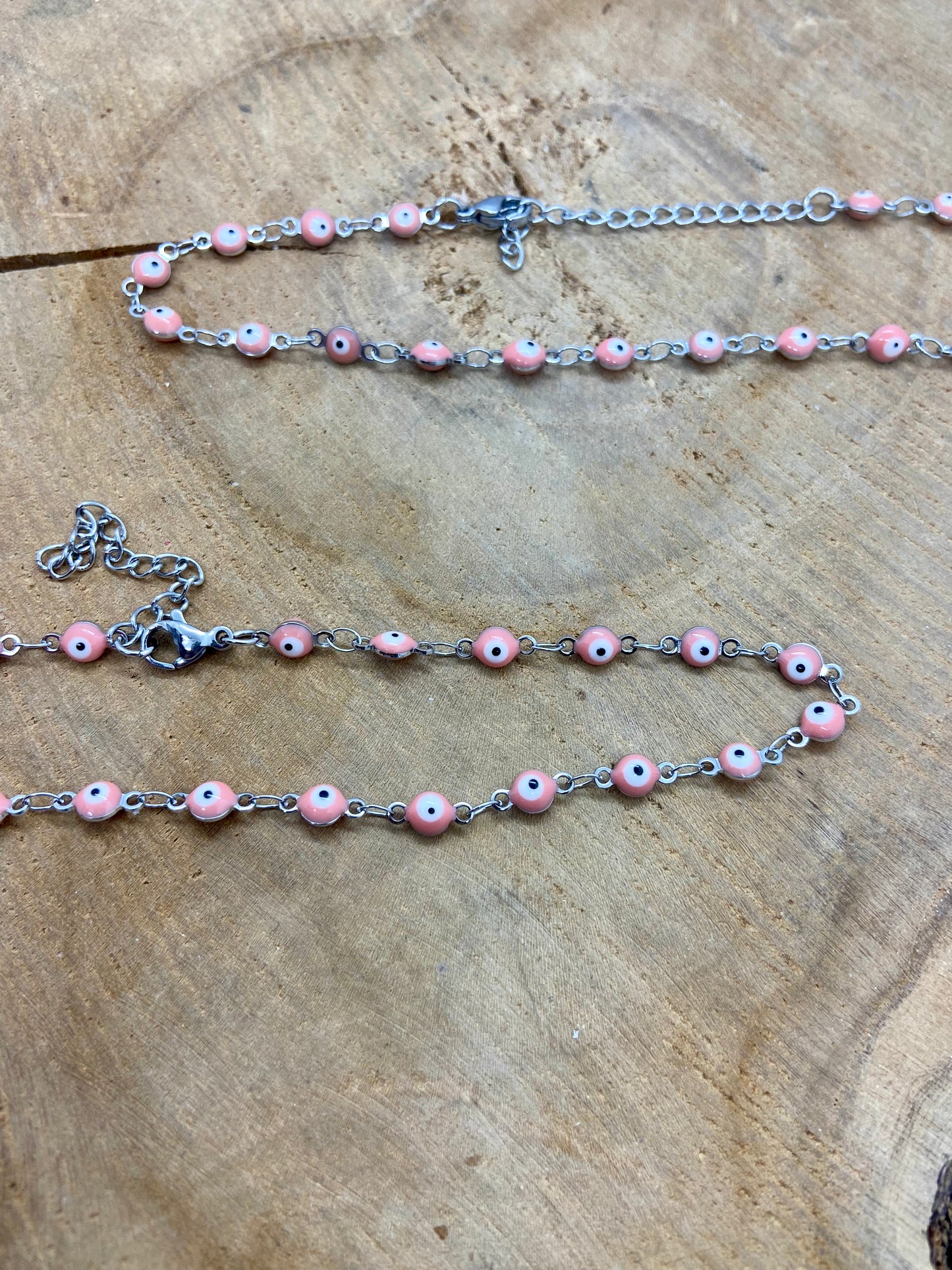 Chaine de Cheville et Bracelet Acier Inoxydable Matiasma Oeil De Protection