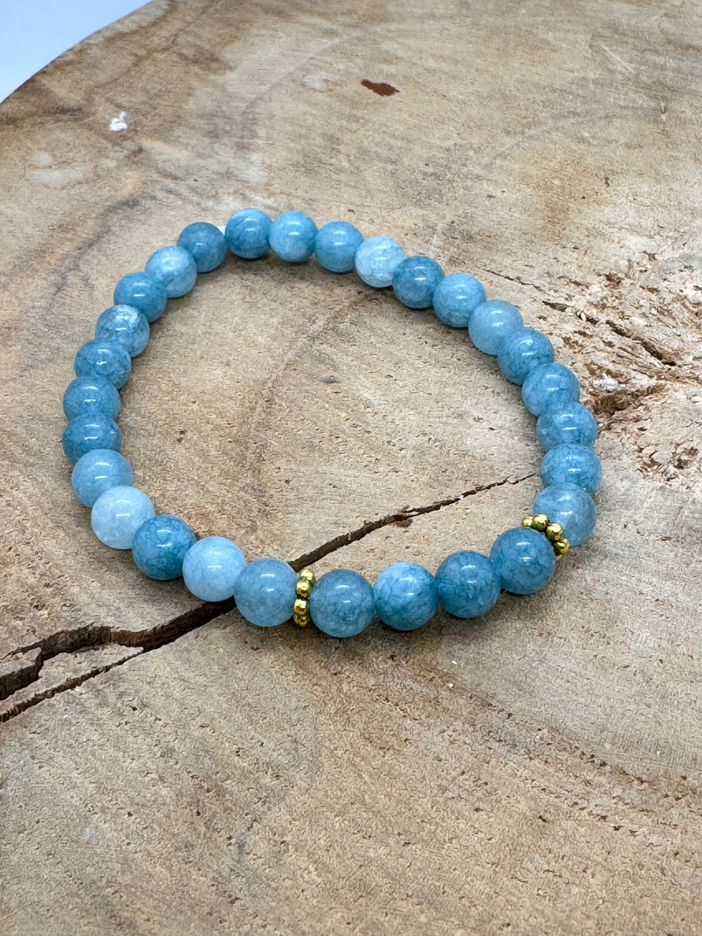 Bracelets en pierre naturelle de naissance avec initiales personnalisables