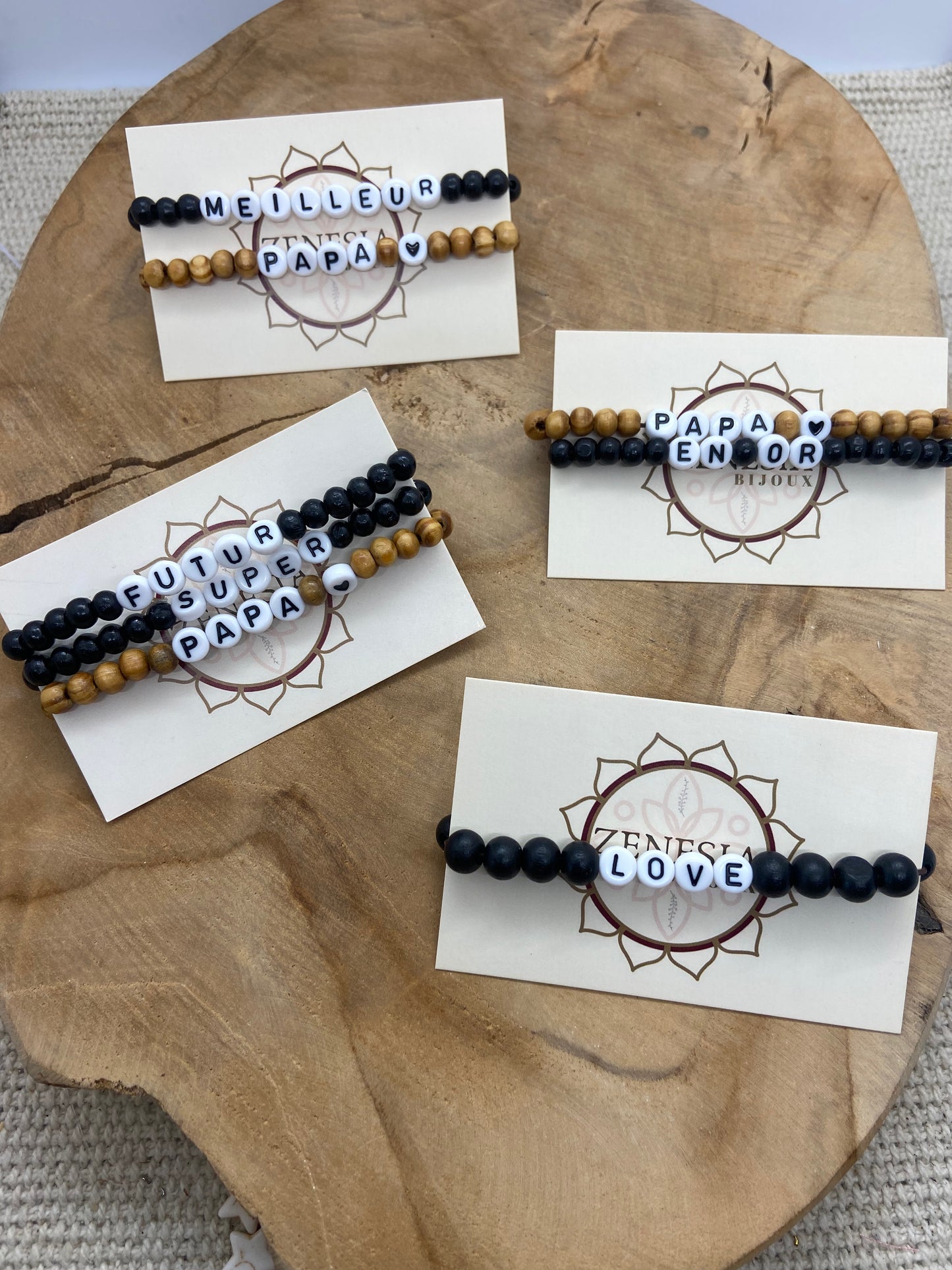 Bracelet à message pour papa ou futur papa