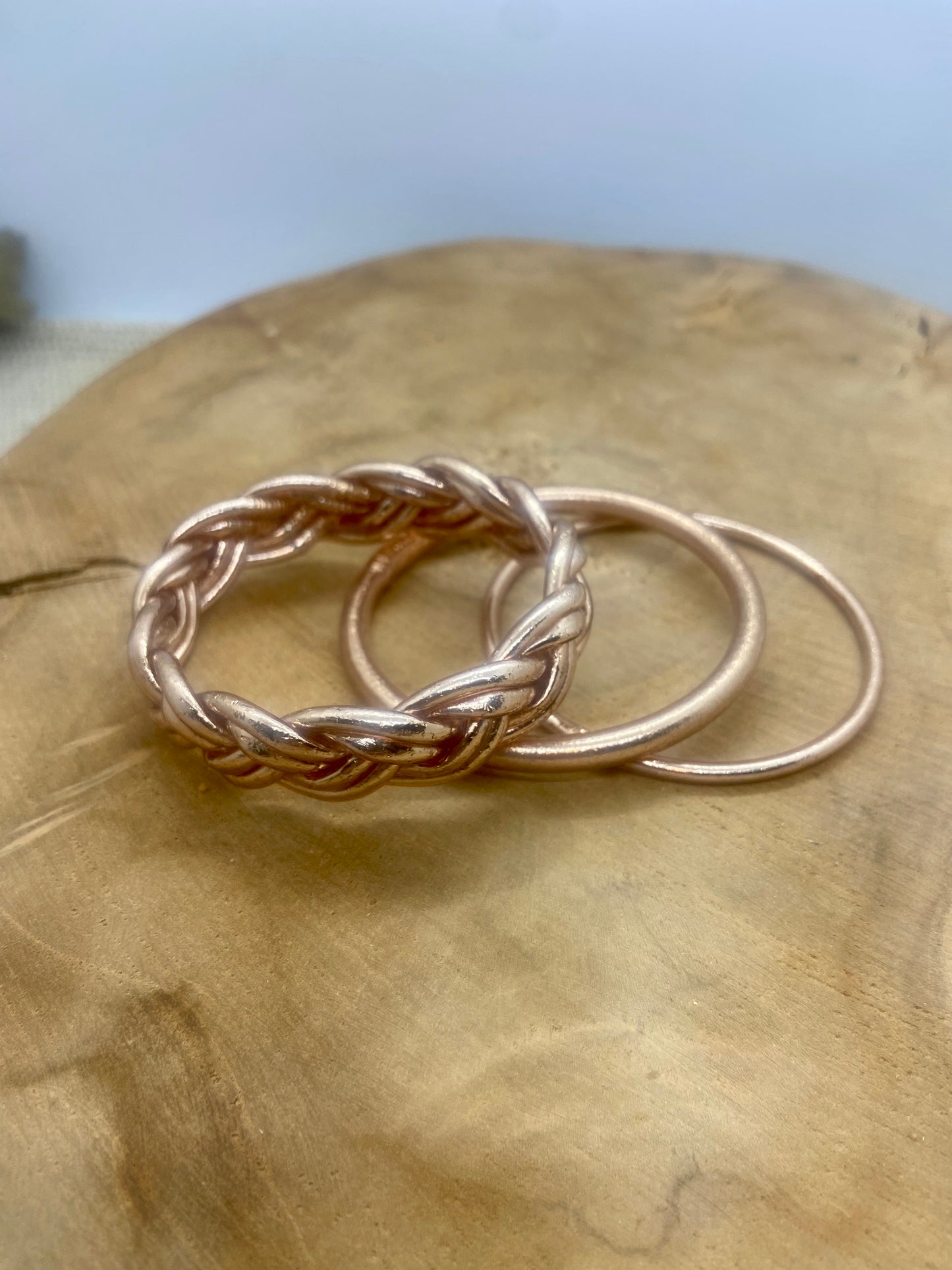 Bracelets joncs bouddhistes véritables couleurs Or Rose