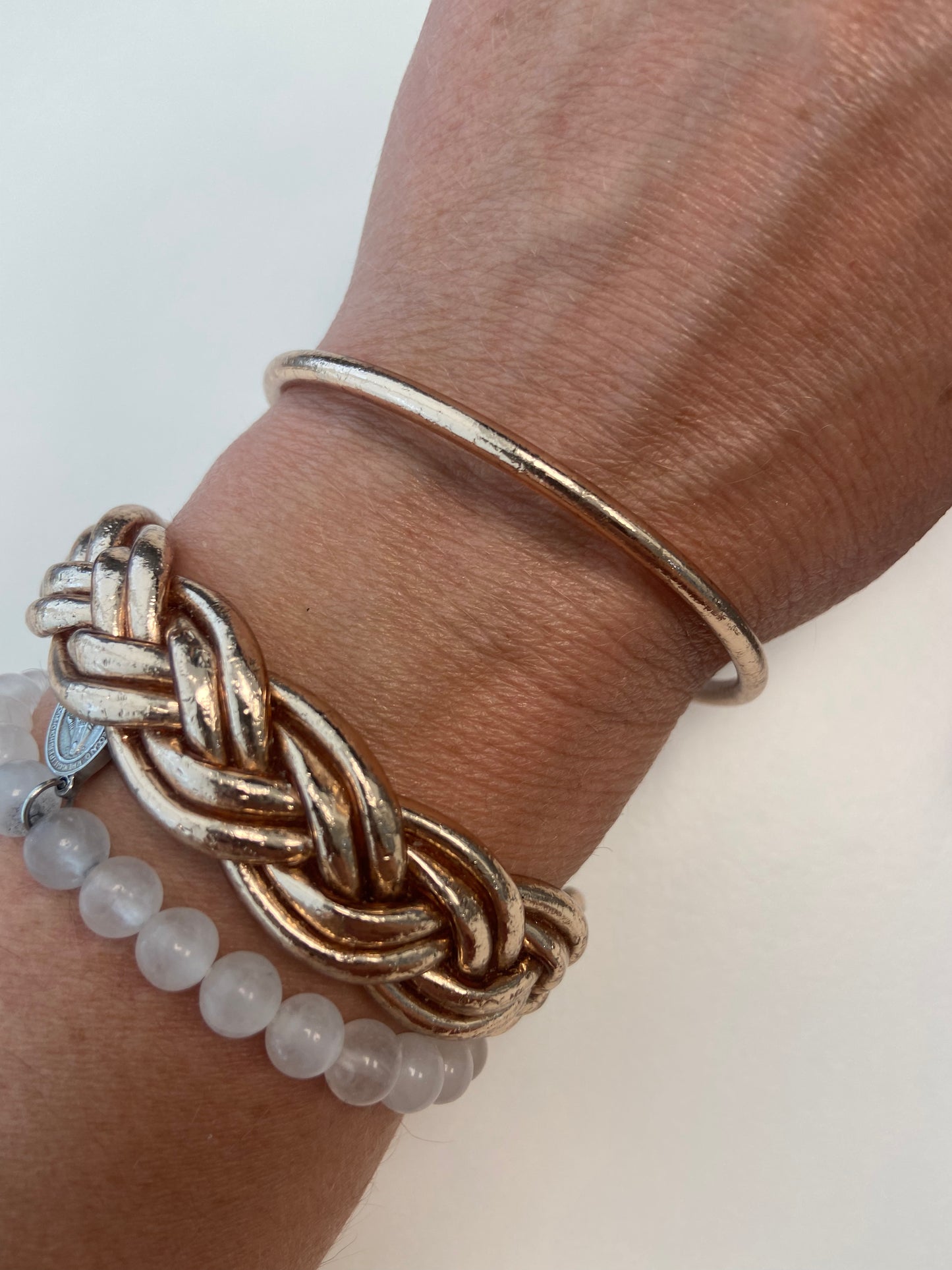 Bracelets joncs bouddhistes véritables couleurs Or Rose