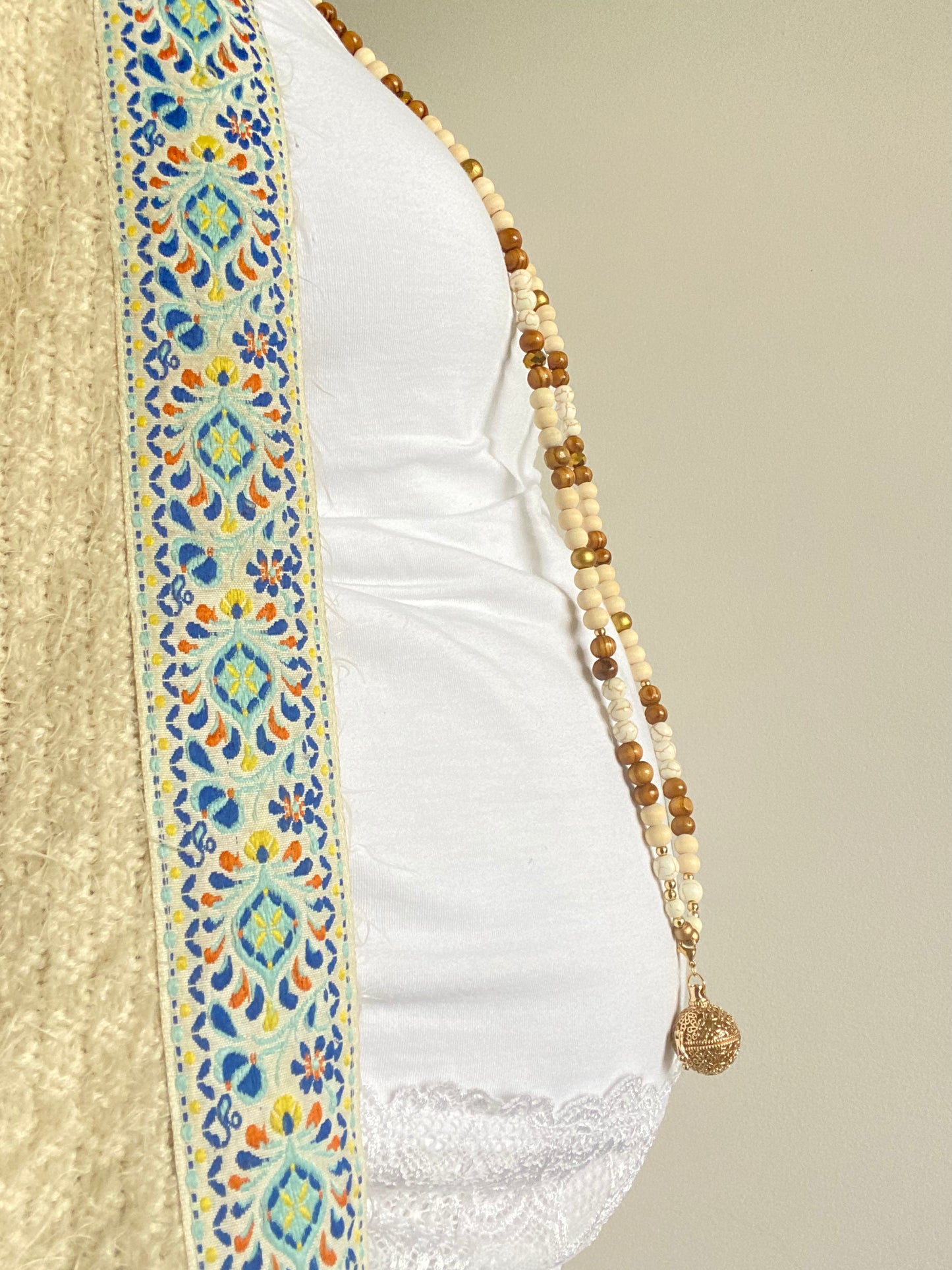 Bola de Grossesse en bois Bohème Chic