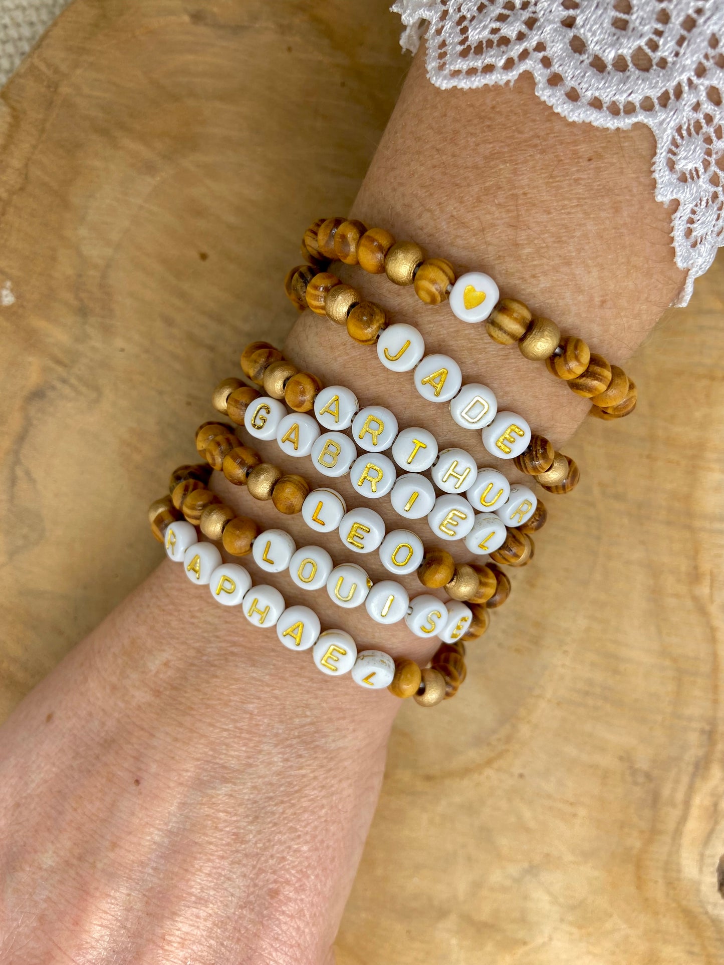 Bracelets avec prénom lettres