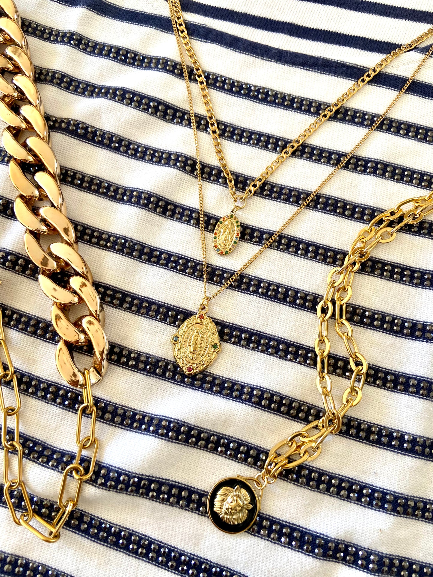 Old Money Colliers chaînes acier inoxydable doré