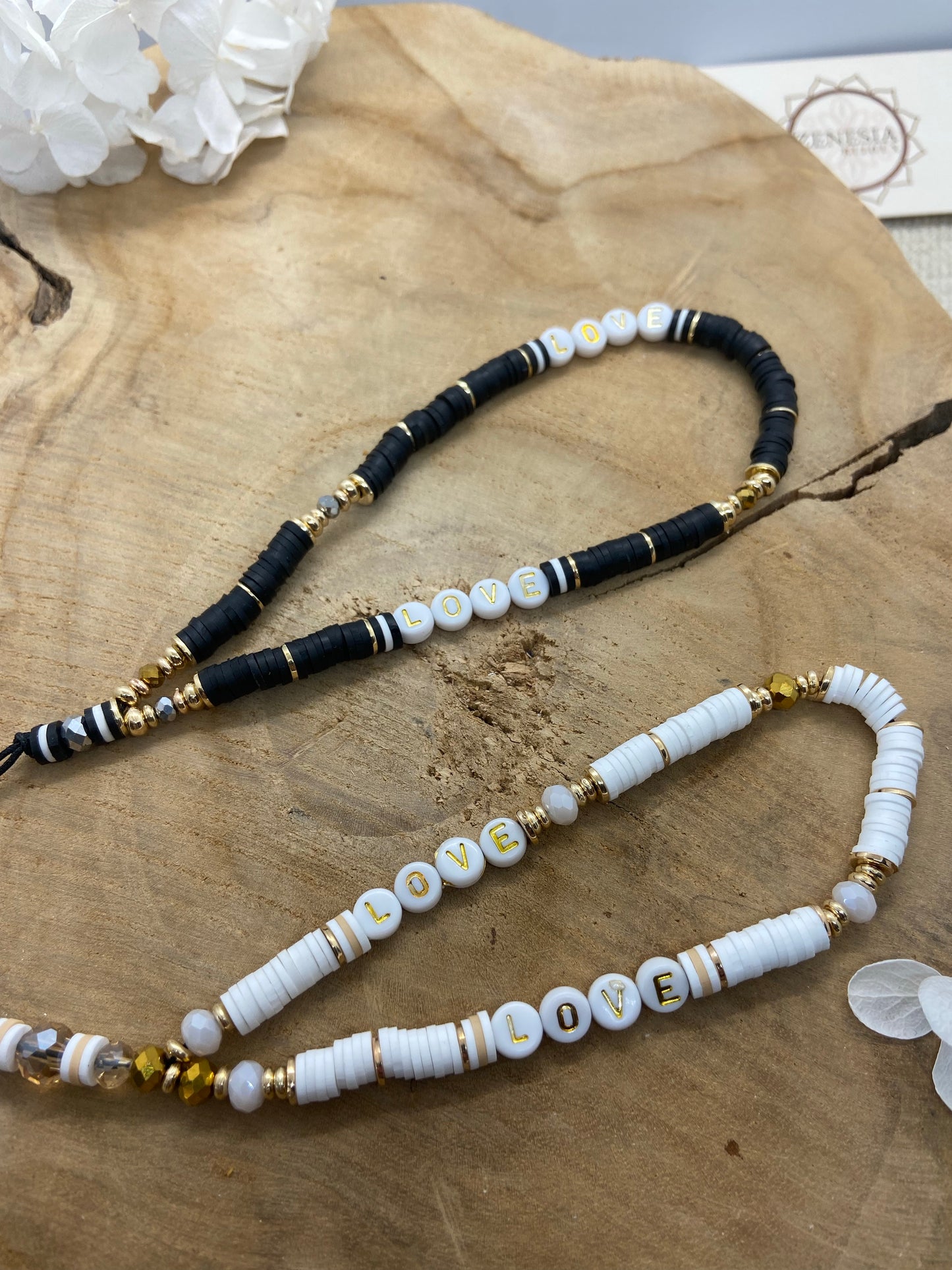 Bijou de téléphone portable thème amour Perles Plates