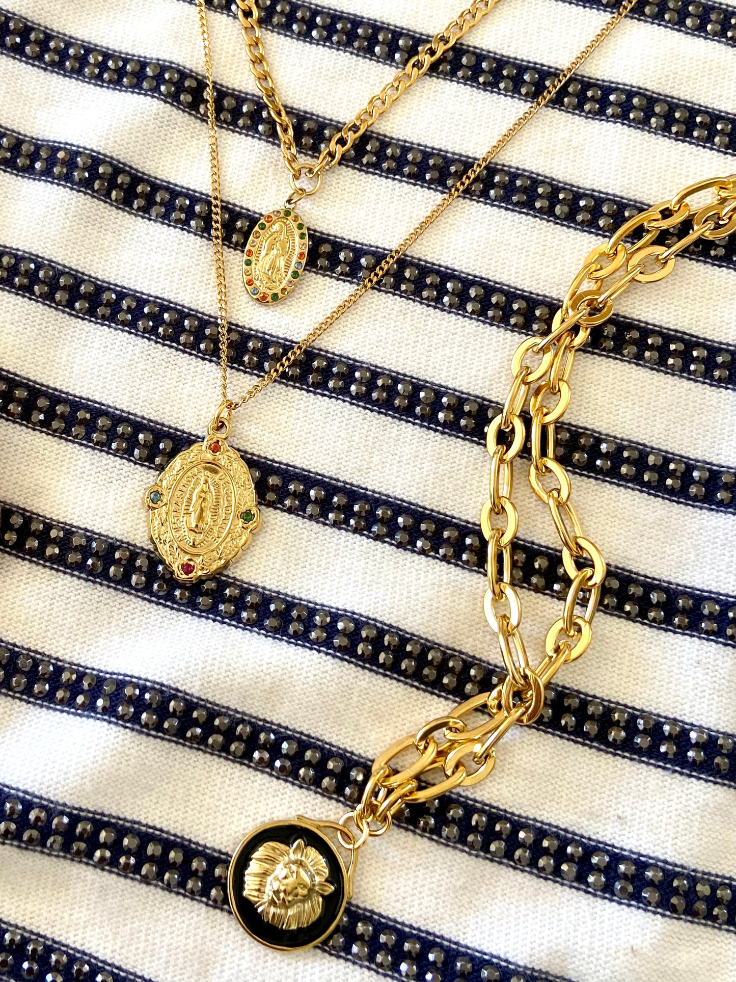 Old Money Colliers chaînes acier inoxydable doré