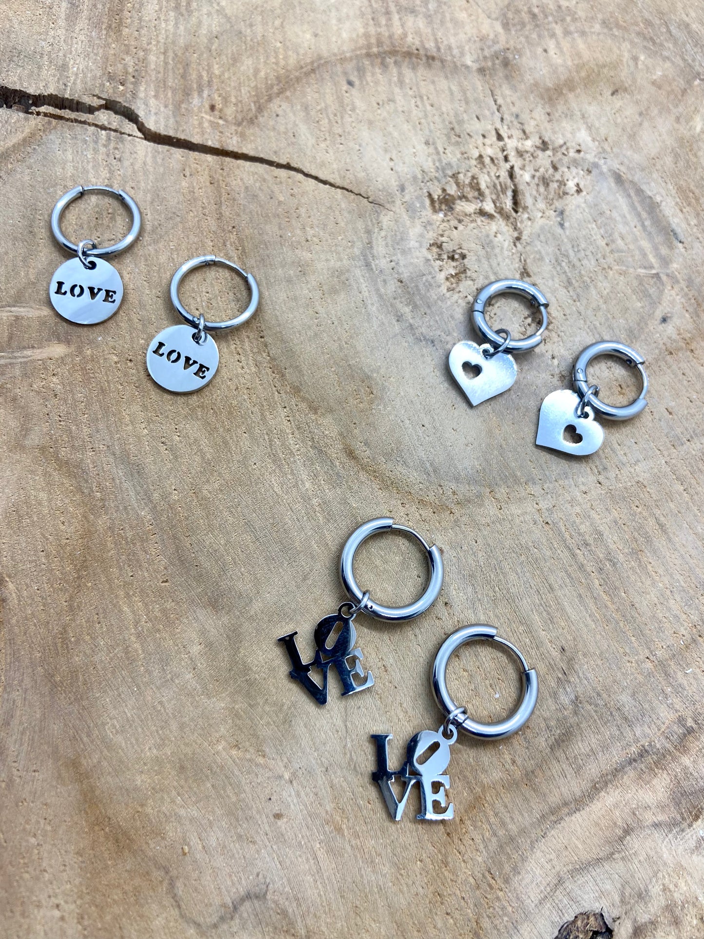 Collection de Boucles d’oreilles Thème Amour et St Valentin