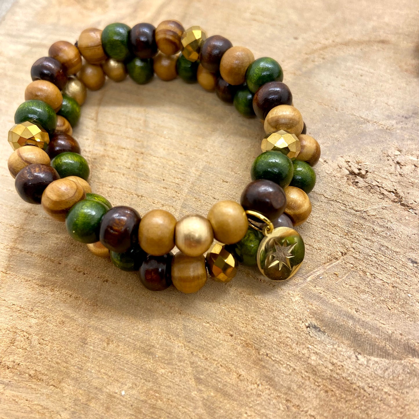 Lot de 2 bracelets bohème breloque Étoile Polaire