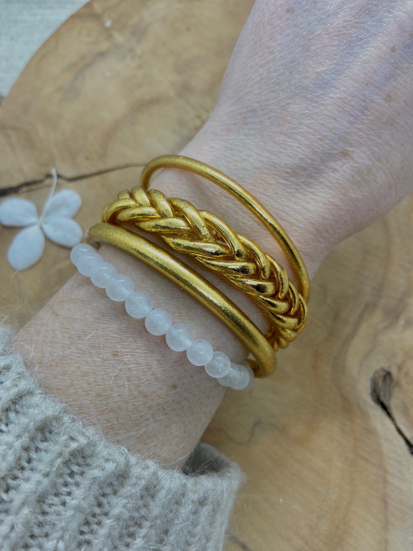 Jonc Tibétain Bracelet Bouddhiste véritable tressé