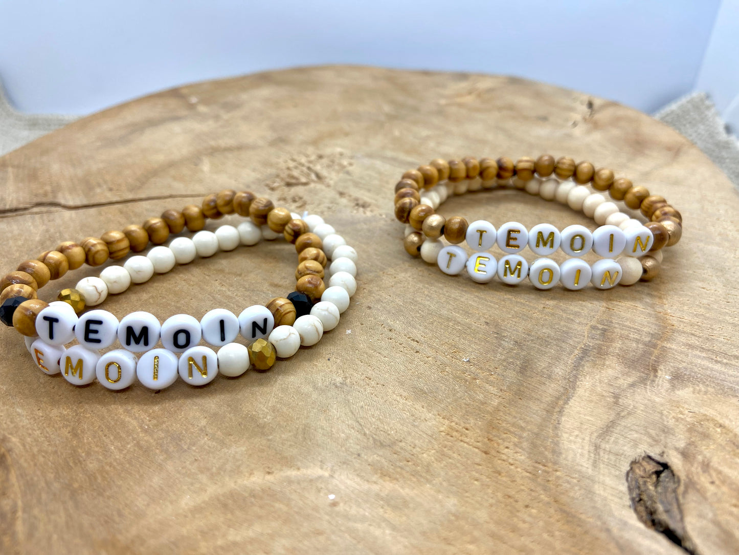 Bracelet à Message Témoin et invités de Mariage