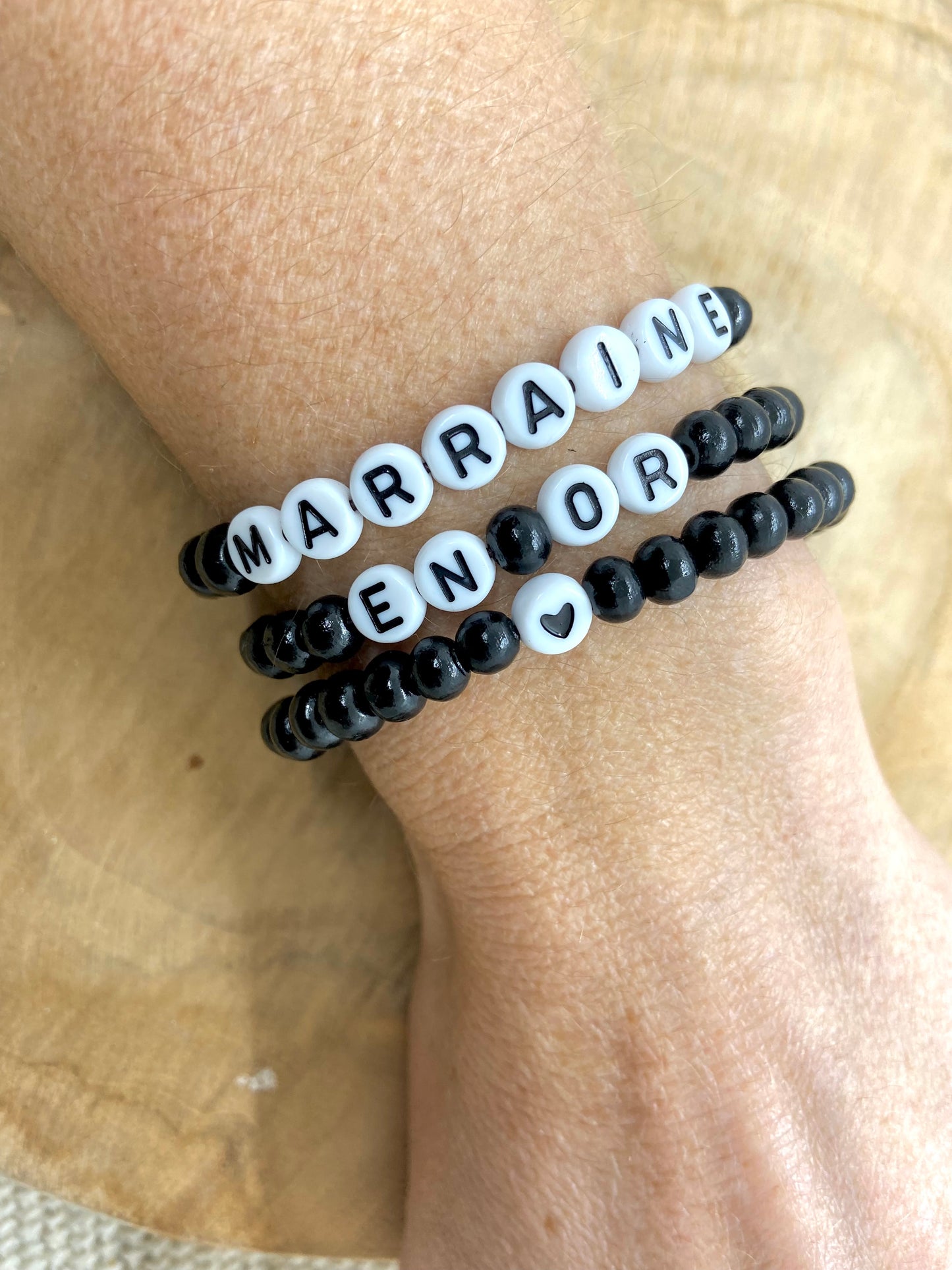 Bracelet message personnalisé cadeau de Noël