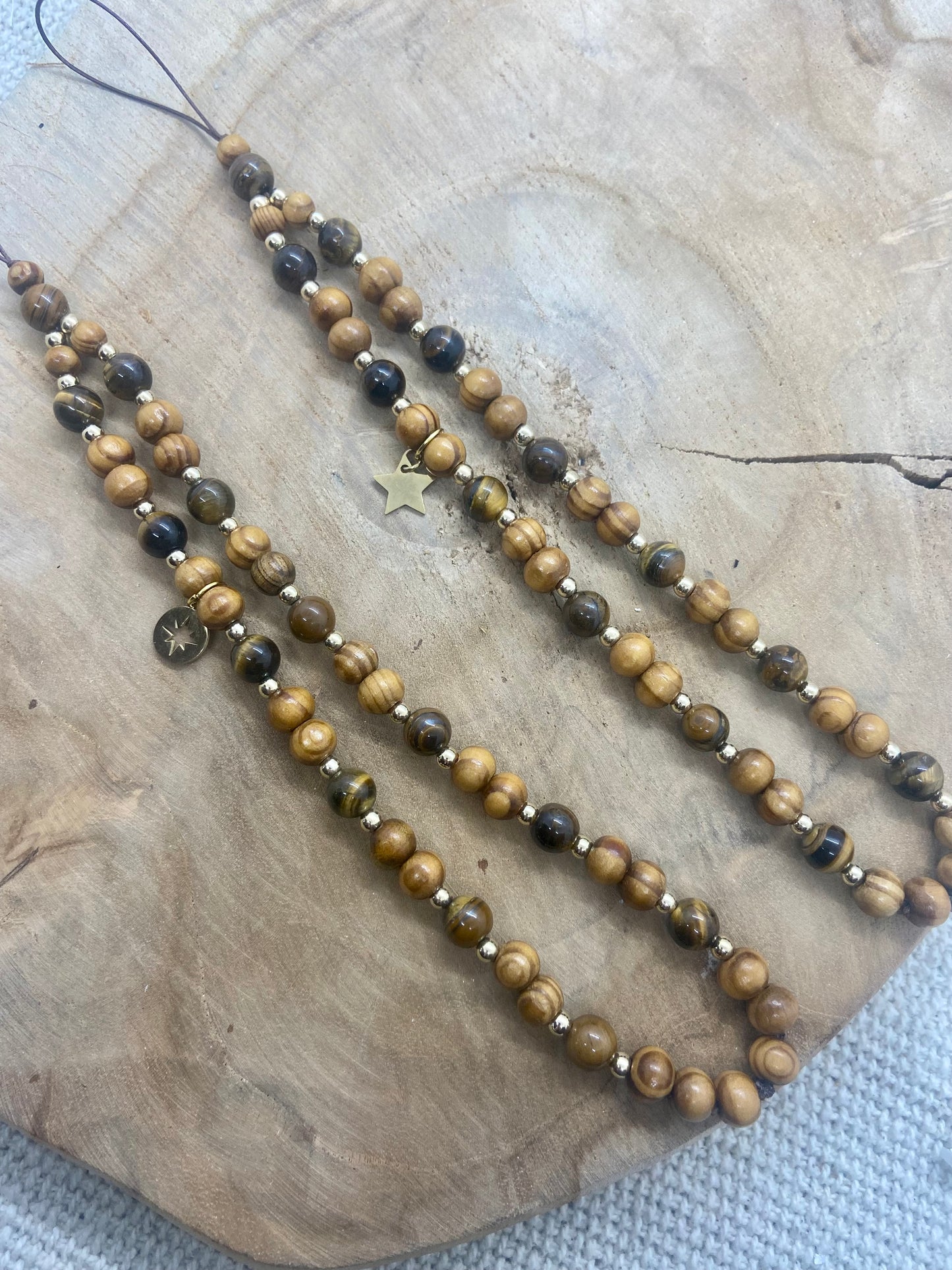 Bijou de téléphone Portable Pierre et Bois