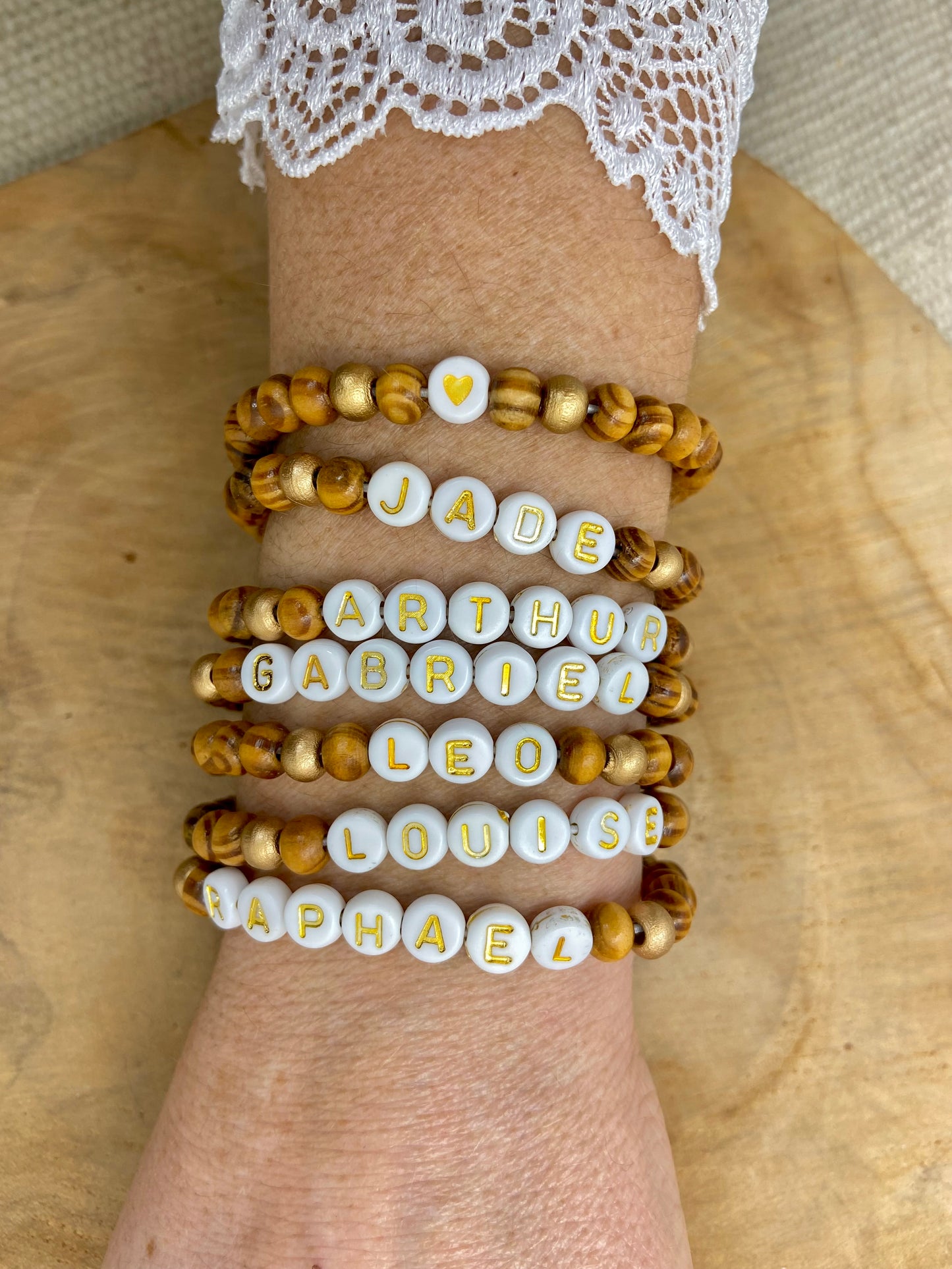 Bracelets avec prénom lettres