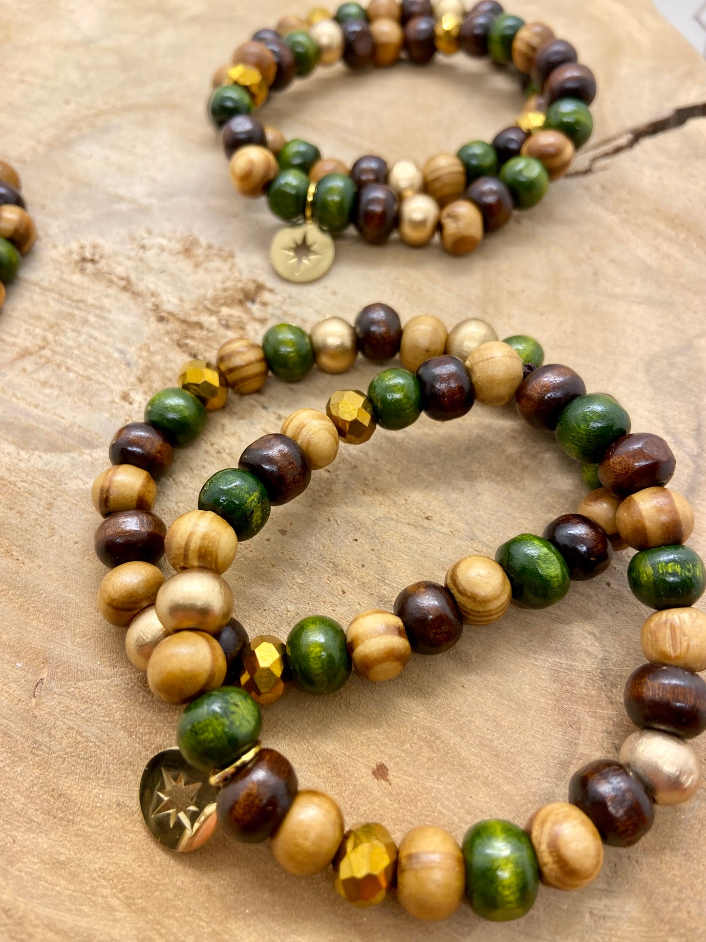 Lot de 2 bracelets bohème breloque Étoile Polaire