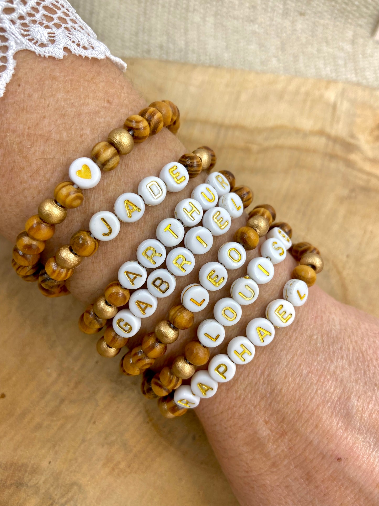 Bracelets avec prénom lettres