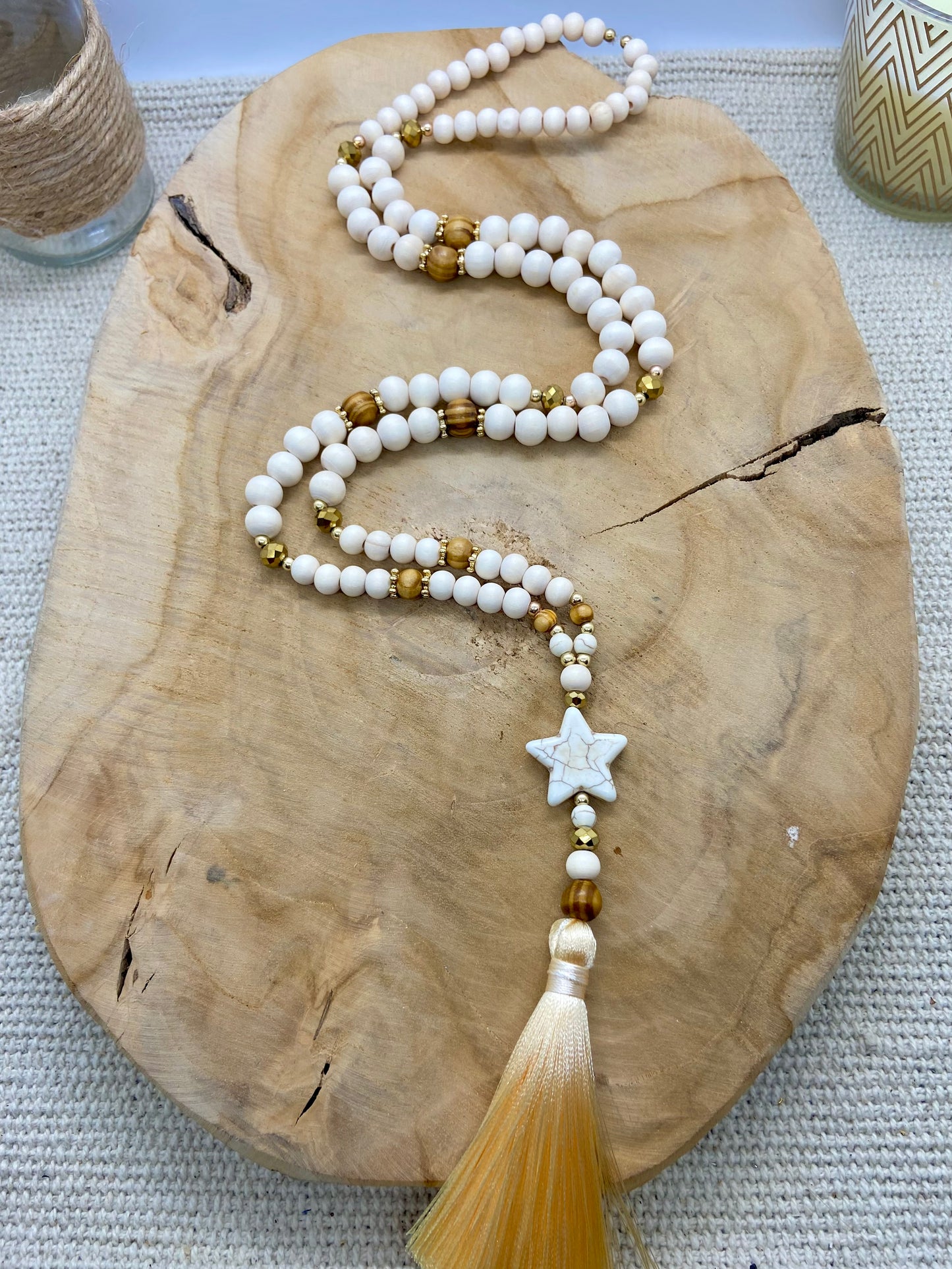 Sautoir bohème du sud avec pompon