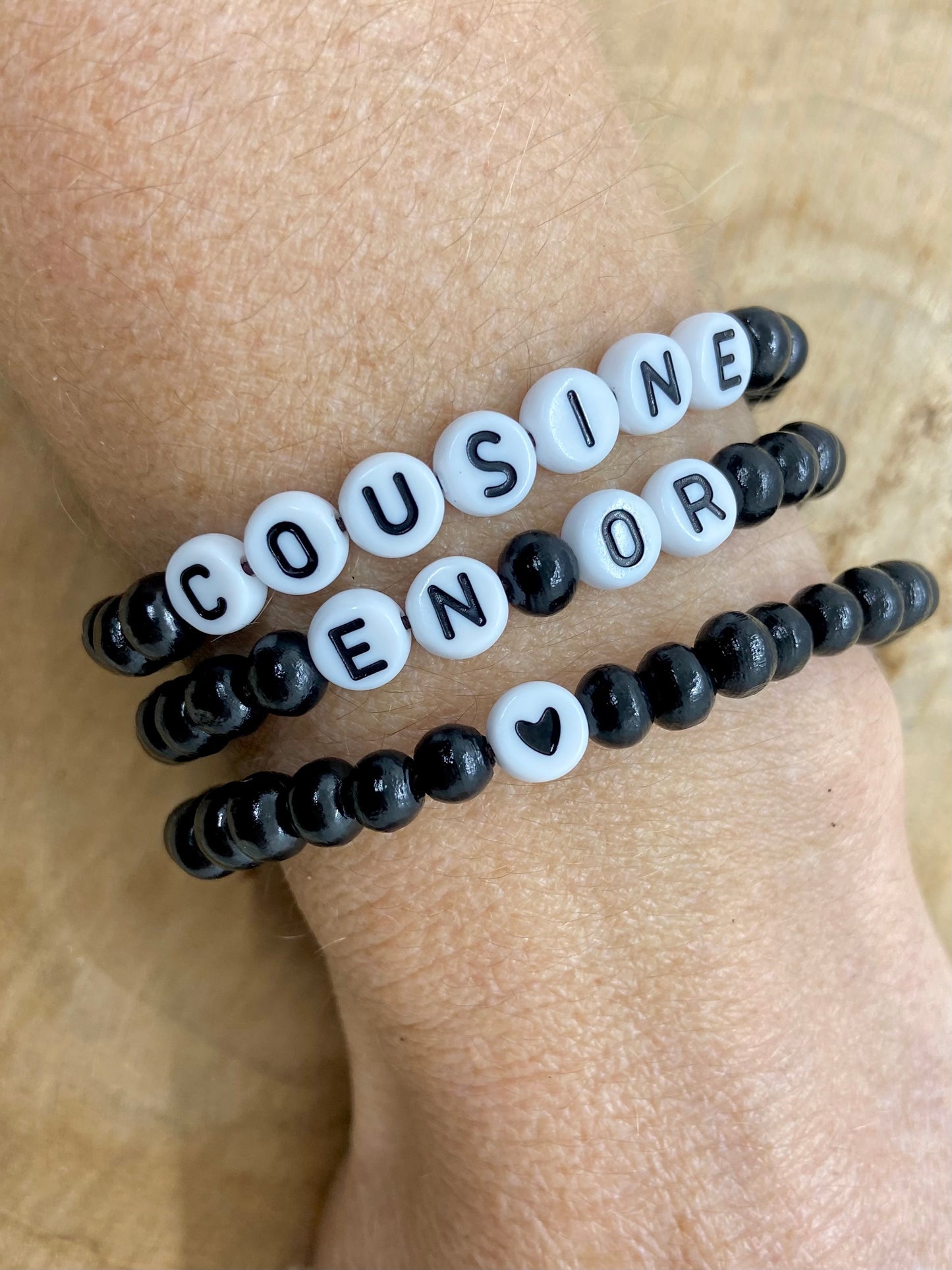 Bracelet message personnalisé cadeau de Noël