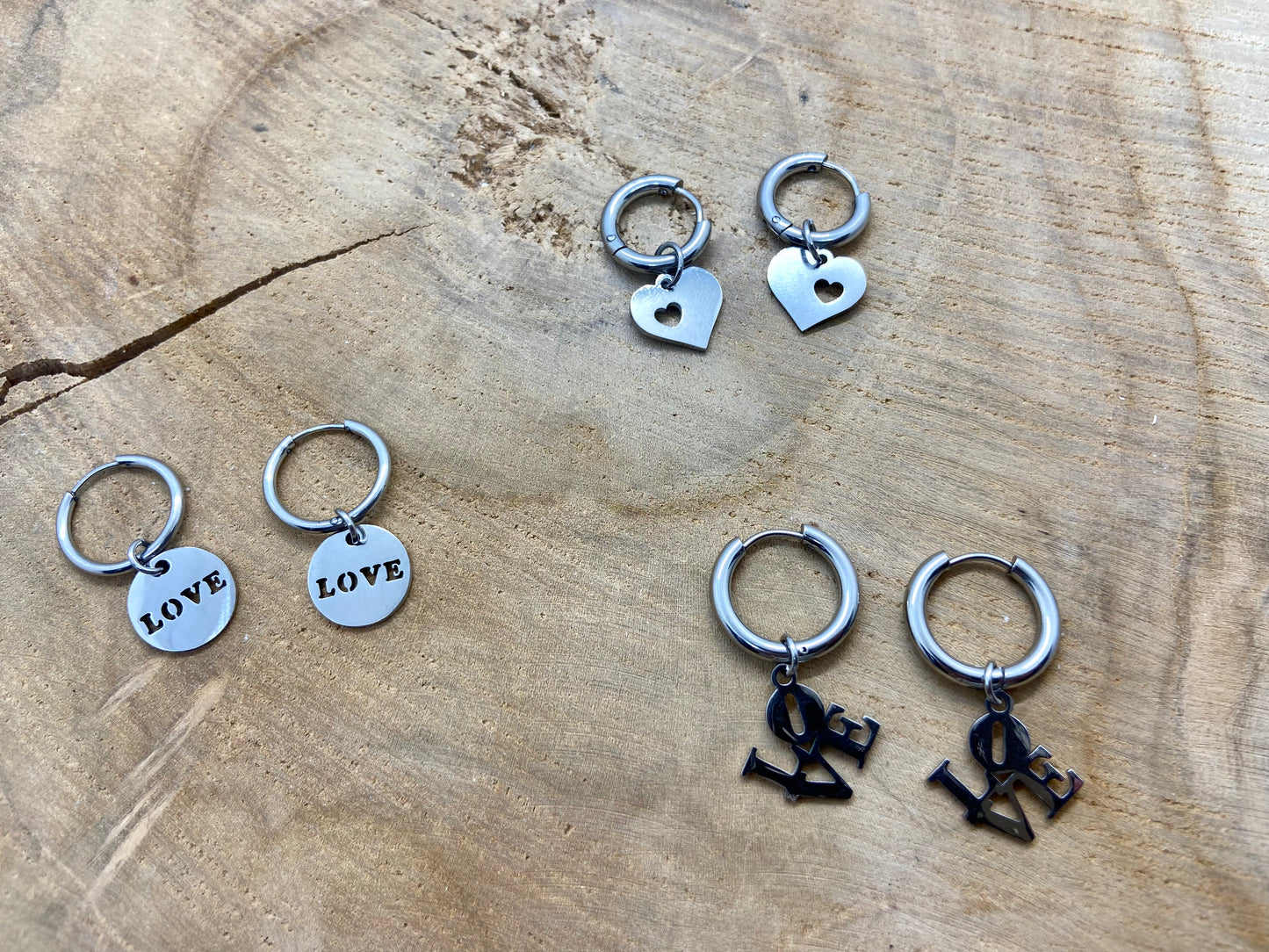 Collection de Boucles d’oreilles Thème Amour et St Valentin