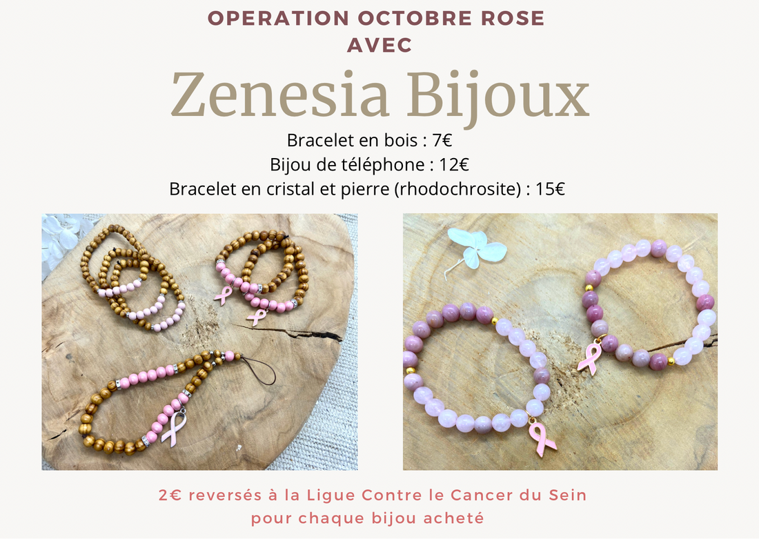 Opération Octobre Rose 2023 avec Zenesia Bijoux