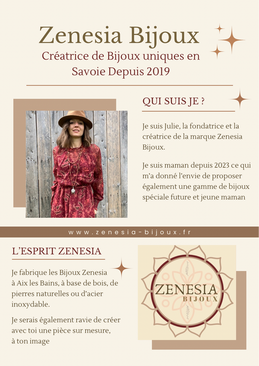 Une Nouvelle Affiche pour Zenesia Bijoux : Présentation et Création en Lumière pour les prochains marches de createurs en savoie