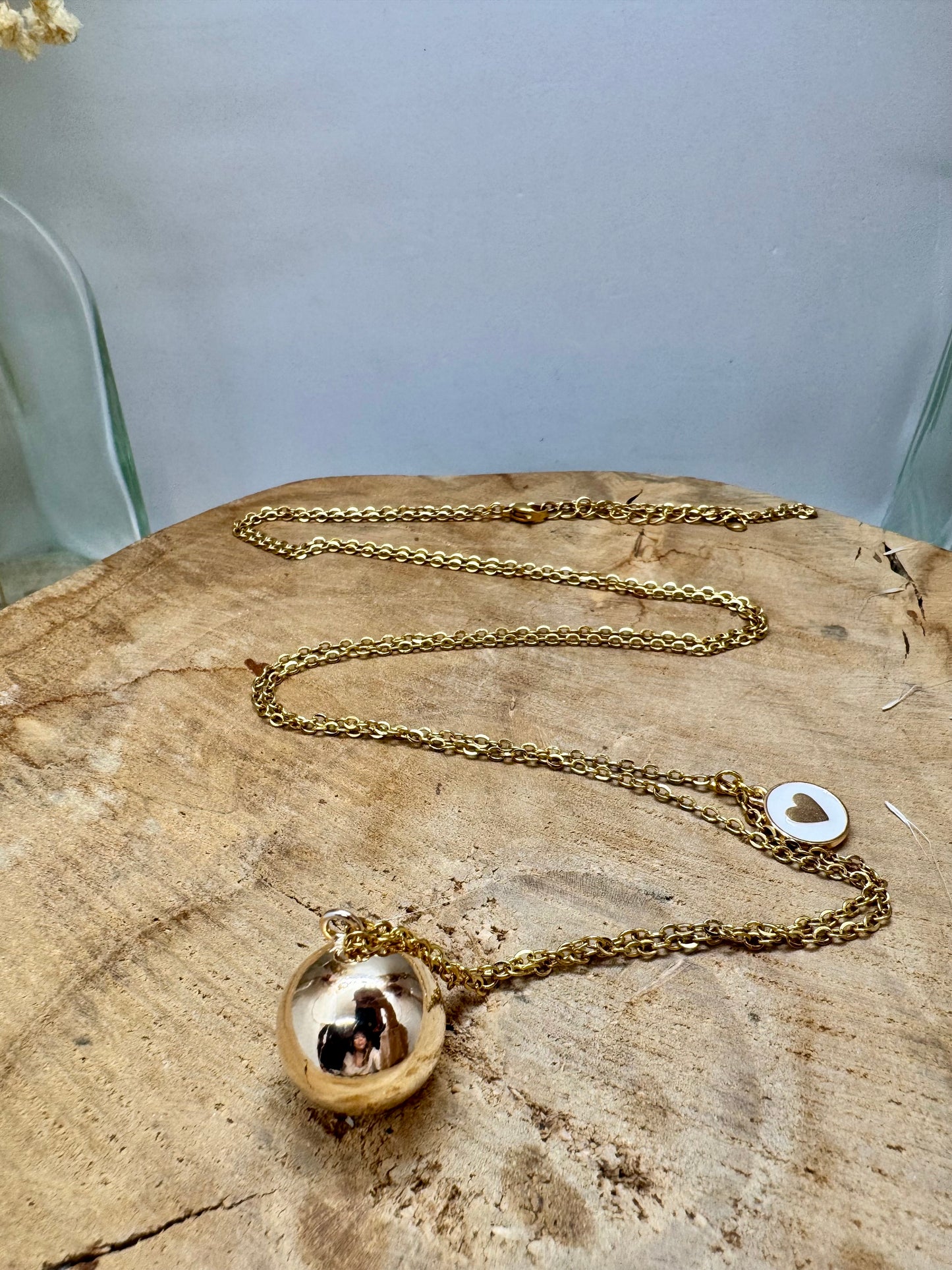 Bola de grossesse doré – Carillon apaisant & détail cœur