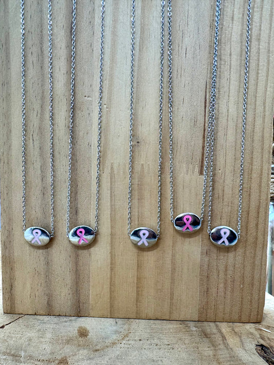 Collier Ruban Rose – Édition Solidaire Octobre Rose