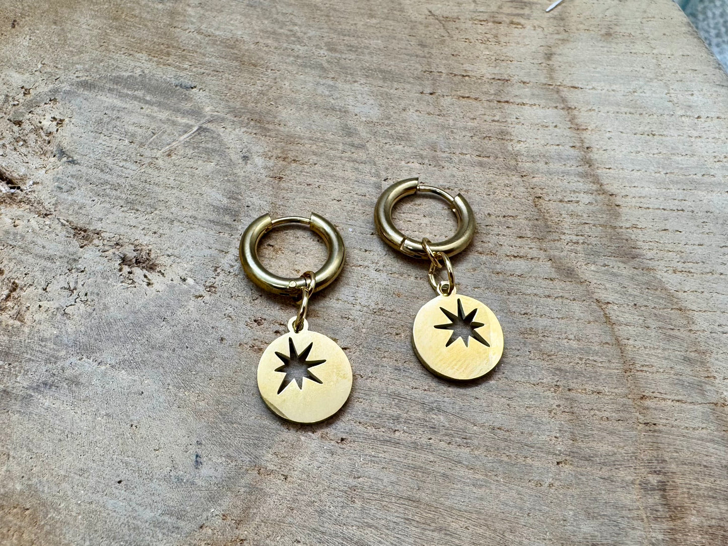 créoles uniques en acier inoxydable – Inspirations célestes & talismans Bijoux mystiques