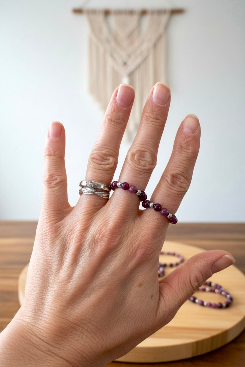 Collection de bijoux Grenat – Pierre de naissance janvier - bagues et Bracelets en Pierre Naturelle