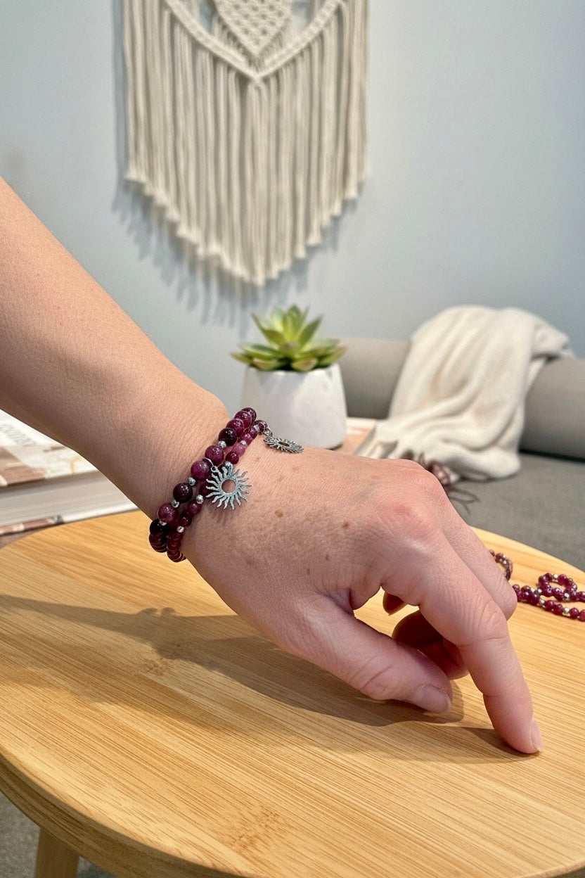 Collection de bijoux Grenat – Pierre de naissance janvier - bagues et Bracelets en Pierre Naturelle