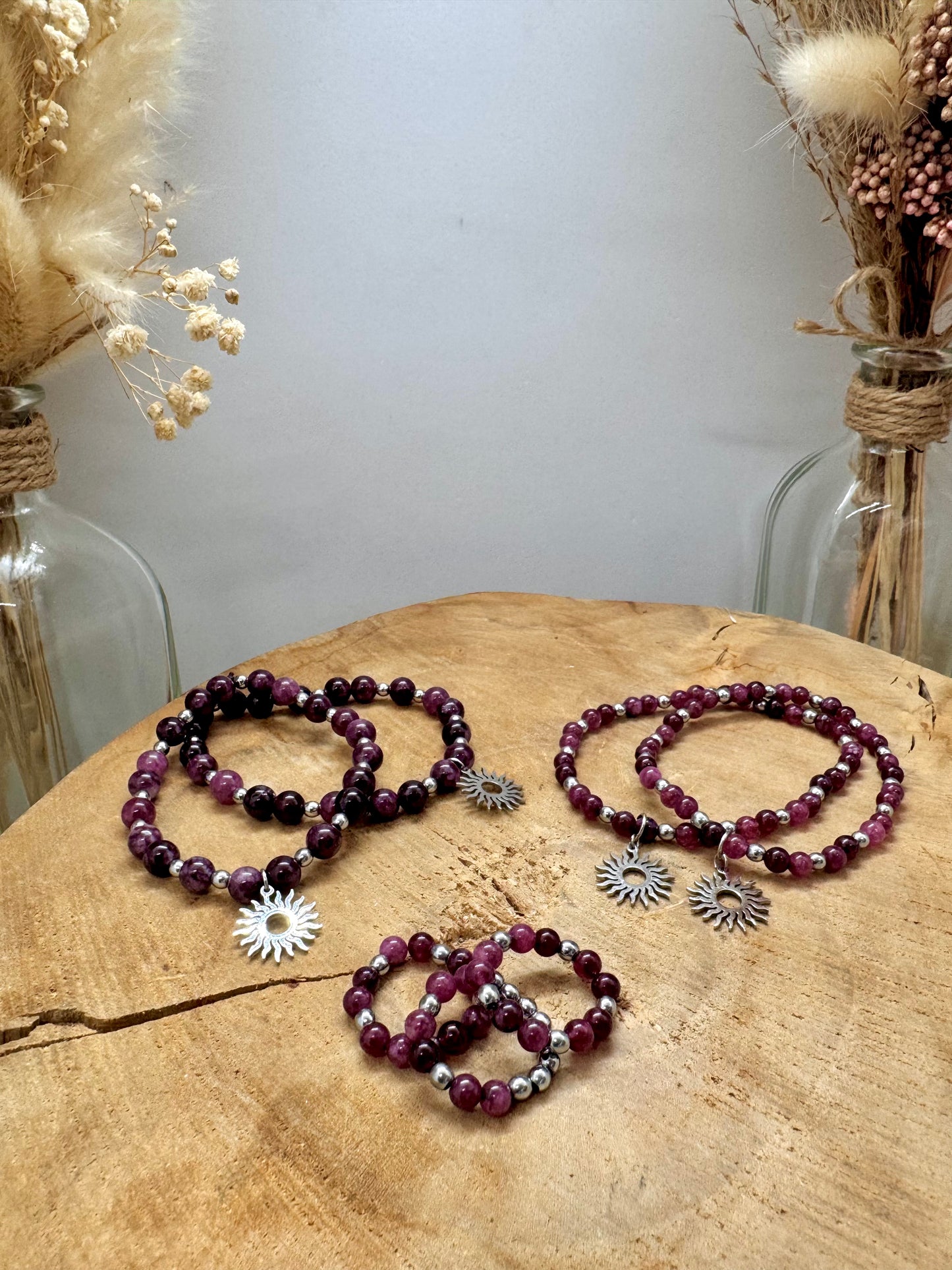 Collection de bijoux Grenat – Pierre de naissance janvier - bagues et Bracelets en Pierre Naturelle