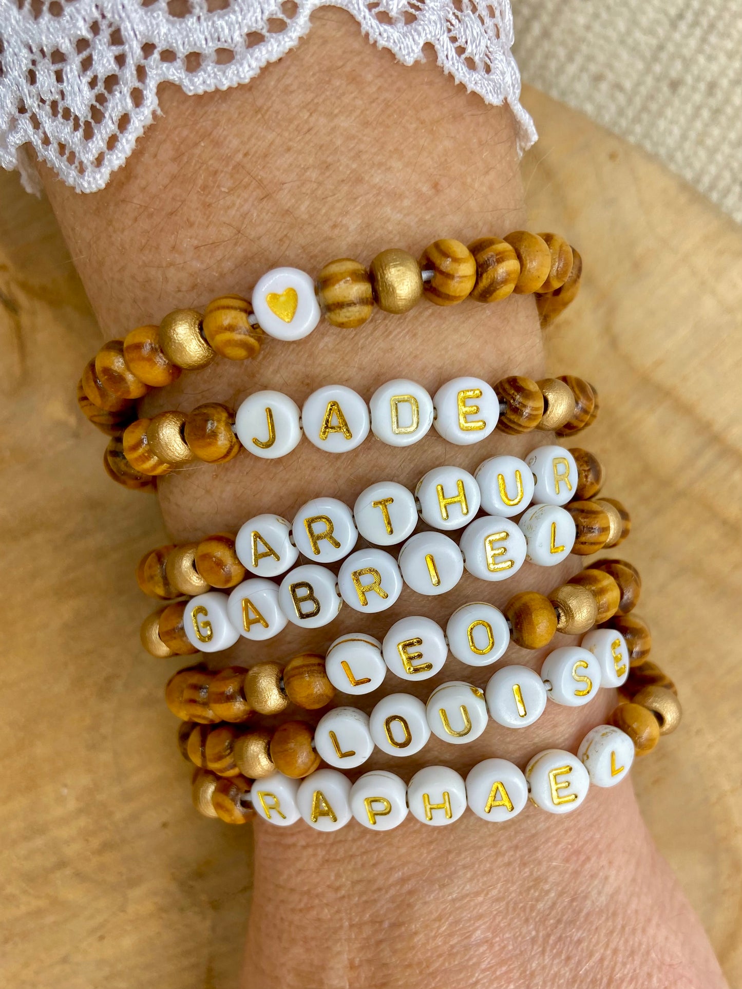 Bracelets avec prénom lettres