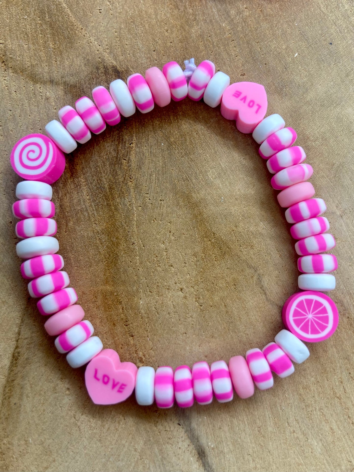 Bracelets en perles d’argile polymère style bracelets en bonbons