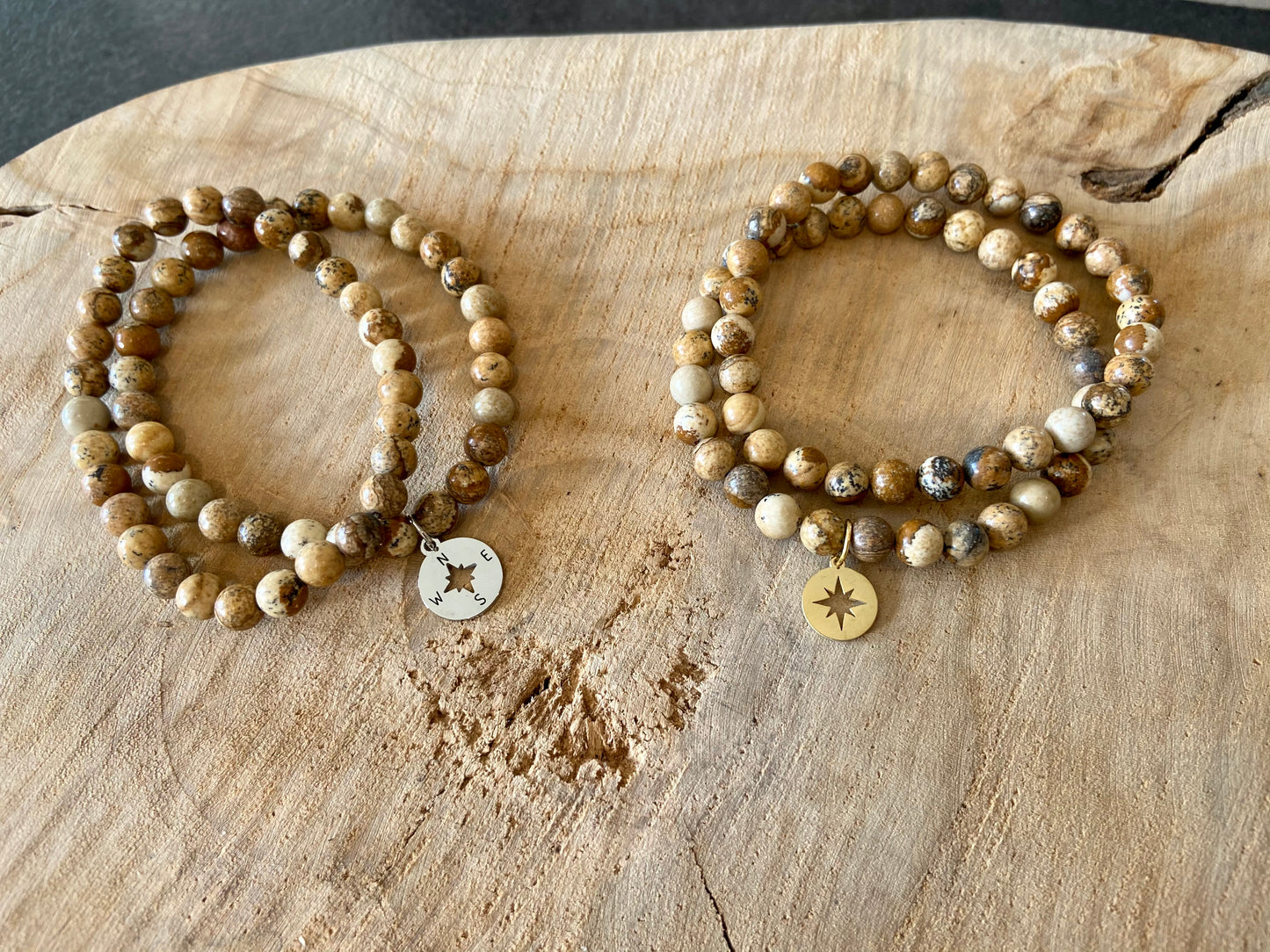 Petit bracelet en pierre naturelle jaspe mixte